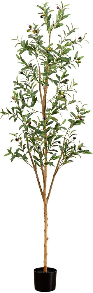 Nearly Natural Olive Tree Artificial Indoor 6FT Tall Silk Faux Olive Tree for Home and Office Dec... | Amazon (US)