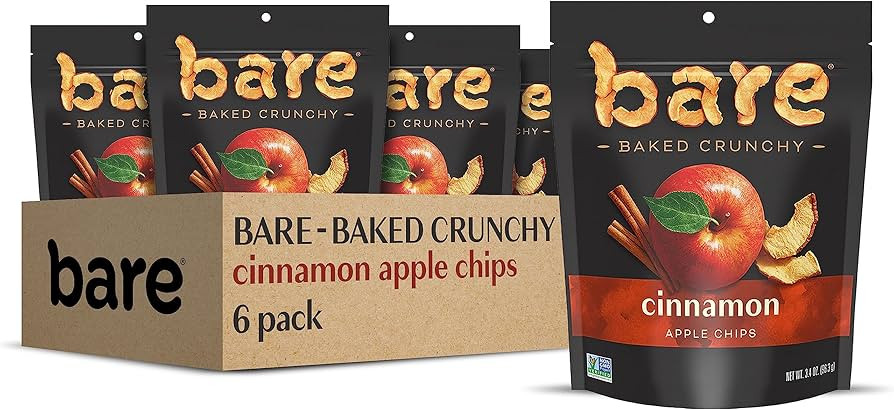 Bare Baked Crunchy, Apples Cinnamon, 3.4 Ounce (Pack of 6) | Amazon (US)