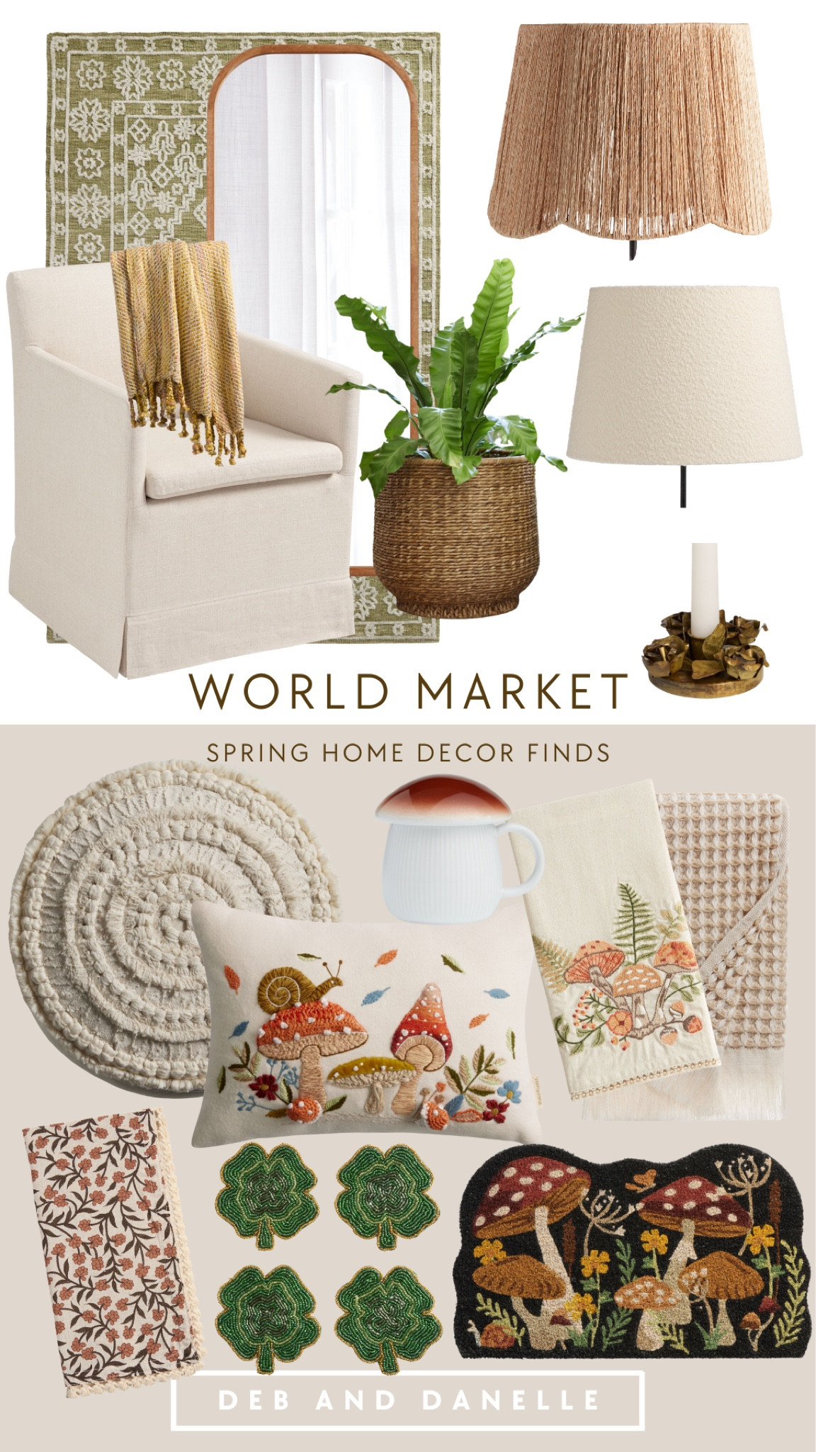 Look at these beautiful neutral Spring home decor finds from World Market that have a fun touch of personality. I ordered the shamrock coasters for Saint Patrick’s Day as well as some of the throw pillows and hand towels. 

#LTKHome #LTKSeasonal