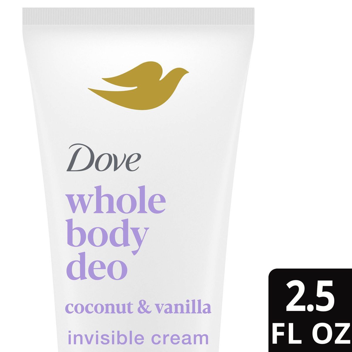 Dove Beauty Coconut & Vanilla Whole Body Deodorant Cream - 2.5 fl oz | Target