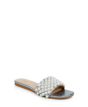 Jewel Badgley Mischka Orion Pearl Slide Sandals Women's Shoes | Macys (US)