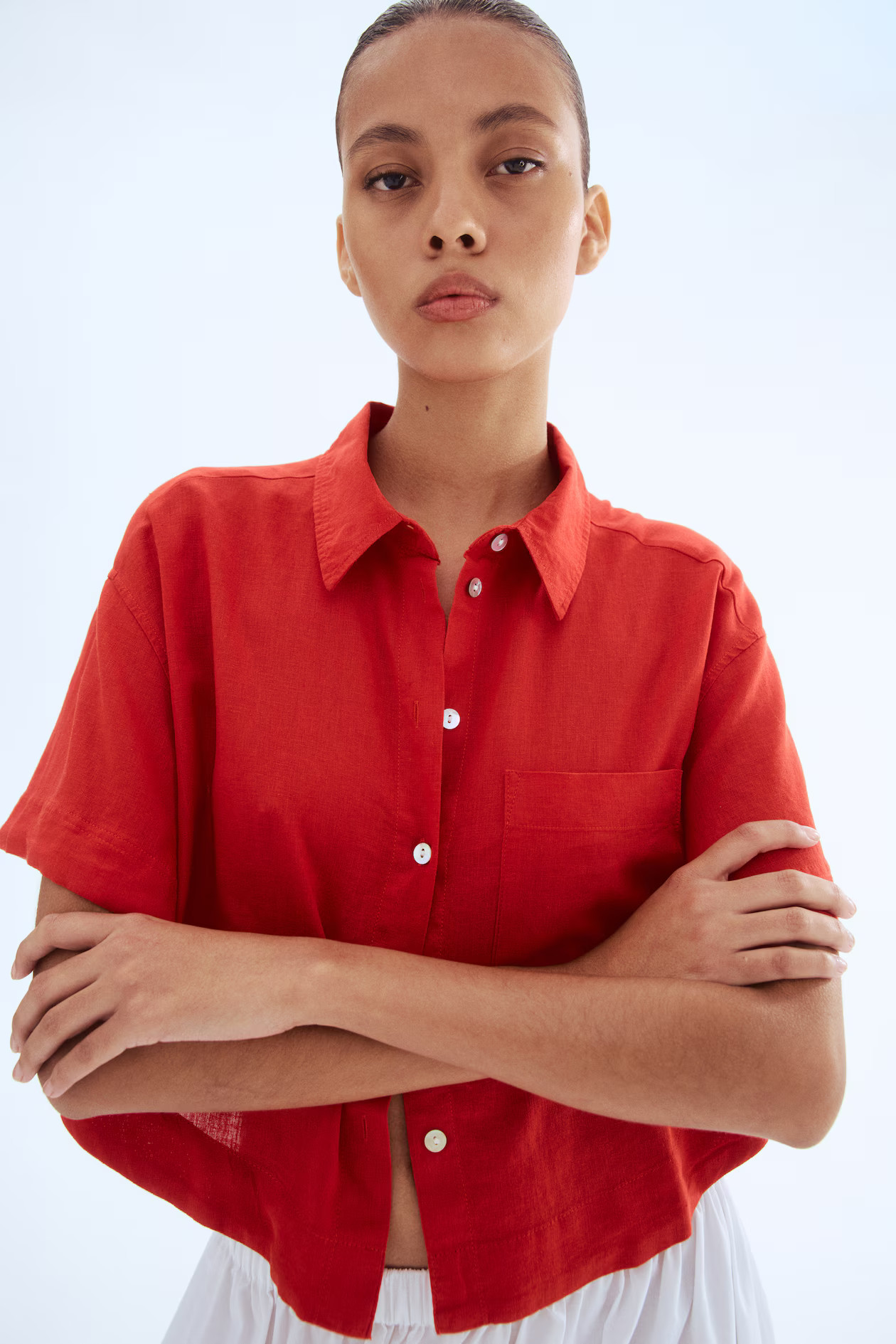 Linen-Blend Shirt | H&M (US + CA)