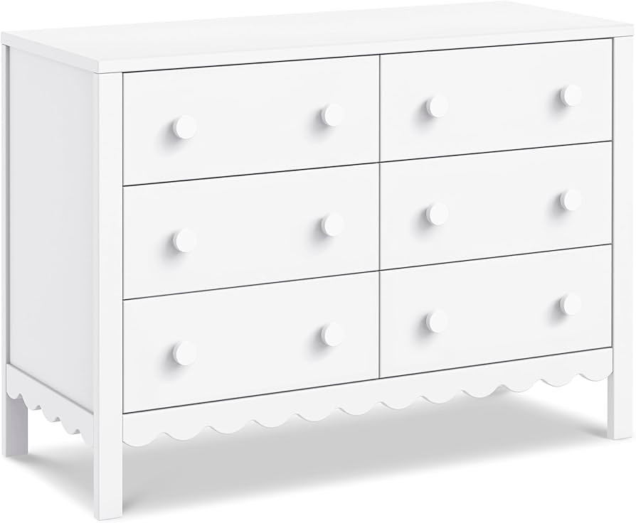 daVinci Sammy Scallop 6-Drawer Dresser in White | Amazon (US)