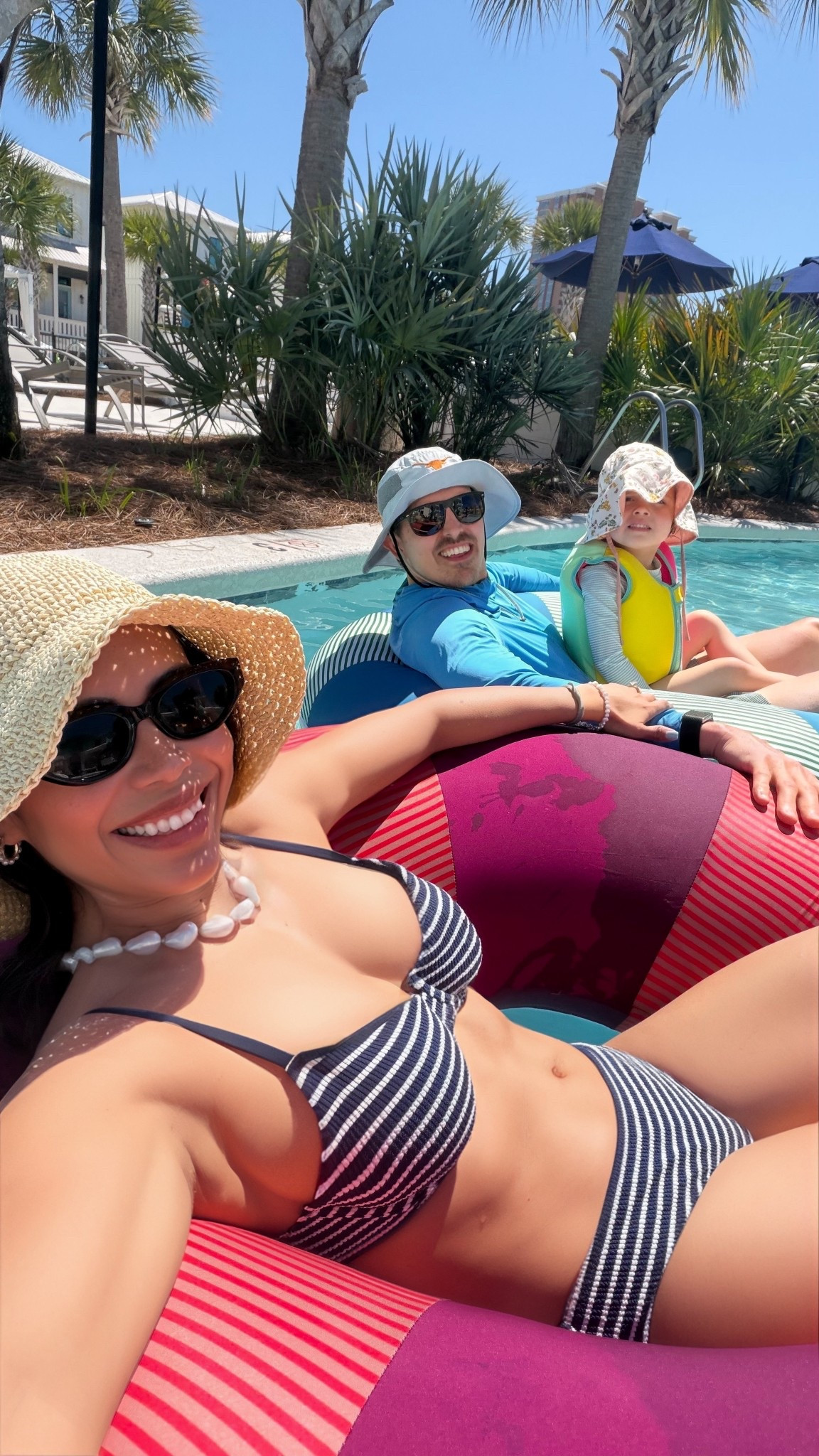 Vacation accessories 
Shell necklace 
Striped bikini
Straw bucket hat
Pool floats 
Swim vest 
Target finds
Amazon finds



#LTKTravel #LTKKids #LTKSwim