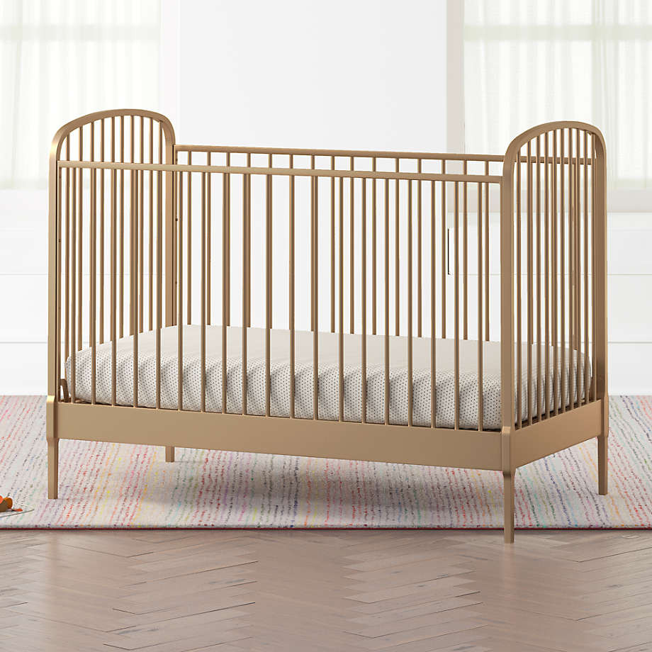 Larkin Black Metal Baby Crib | Crate & Kids | Crate & Barrel