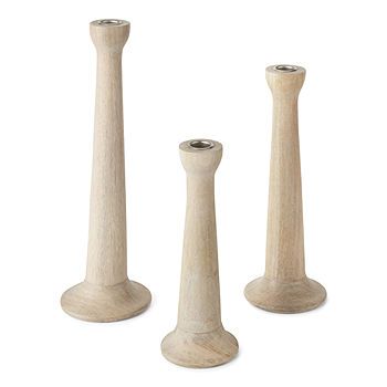 Linden Street Mango Wood Taper Holder Collection, Color: Natural - JCPenney | JCPenney