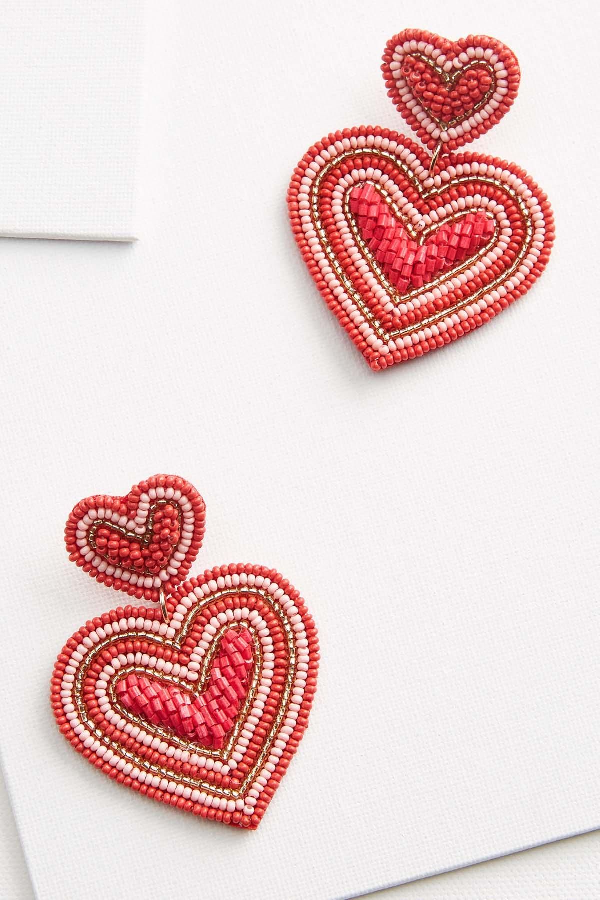 hearts beading earrings | Versona