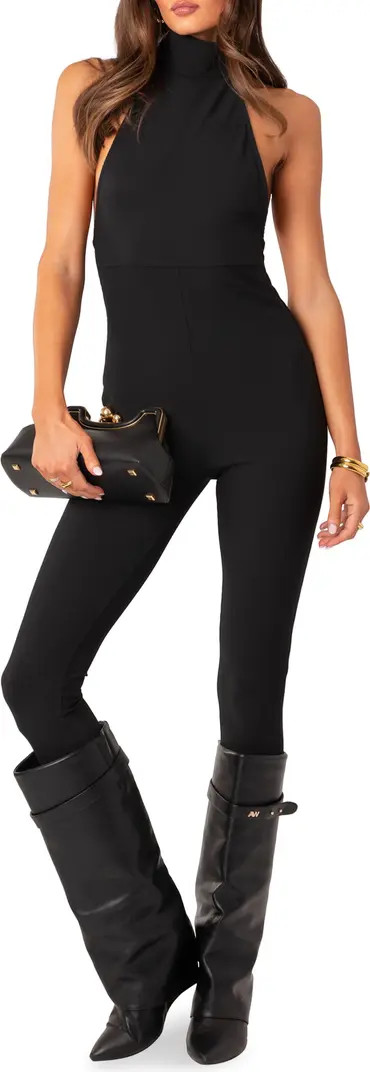 Aero Open Back Halter Jumpsuit | Nordstrom