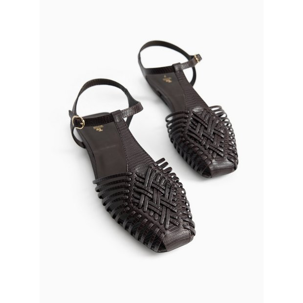 Brown Caged Snake Sandals 4 | Tu Clothing