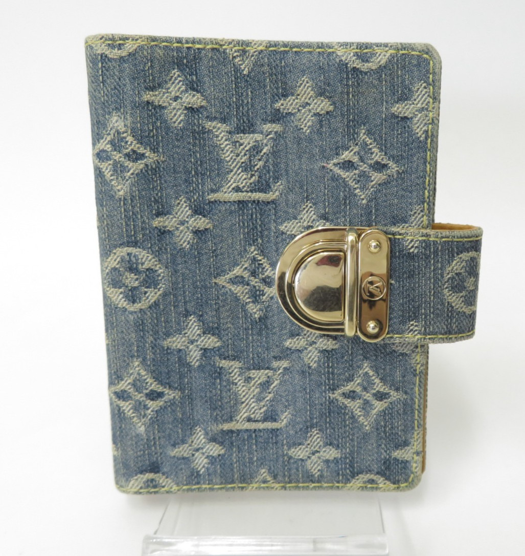 Auth LOUIS VUITTON Monogram Denim Agenda PM Day Planner Notebook Cover F#52642 | eBay | eBay US