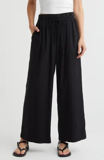 Utility Linen Blend Drawstring Pants | Nordstrom