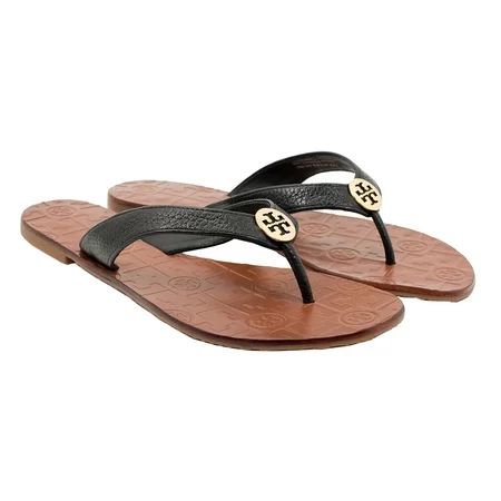 Tory Burch Women's Thora Flat Thong Sandal (Black, Size 8) | Walmart (US)