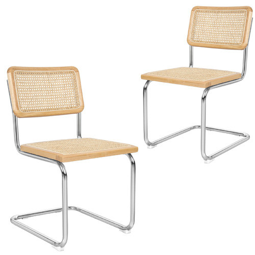 Oakleigh Home Devan Cesca Replica Rattan Cantilever Dining Chairs | Temple & Webster | Temple & Webster AU