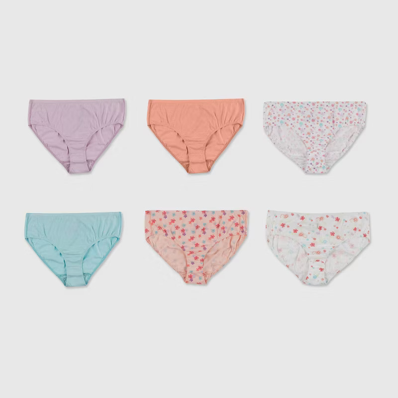 Hanes Girls' 6pk Pure Comfort Briefs - Colors Vary | Target