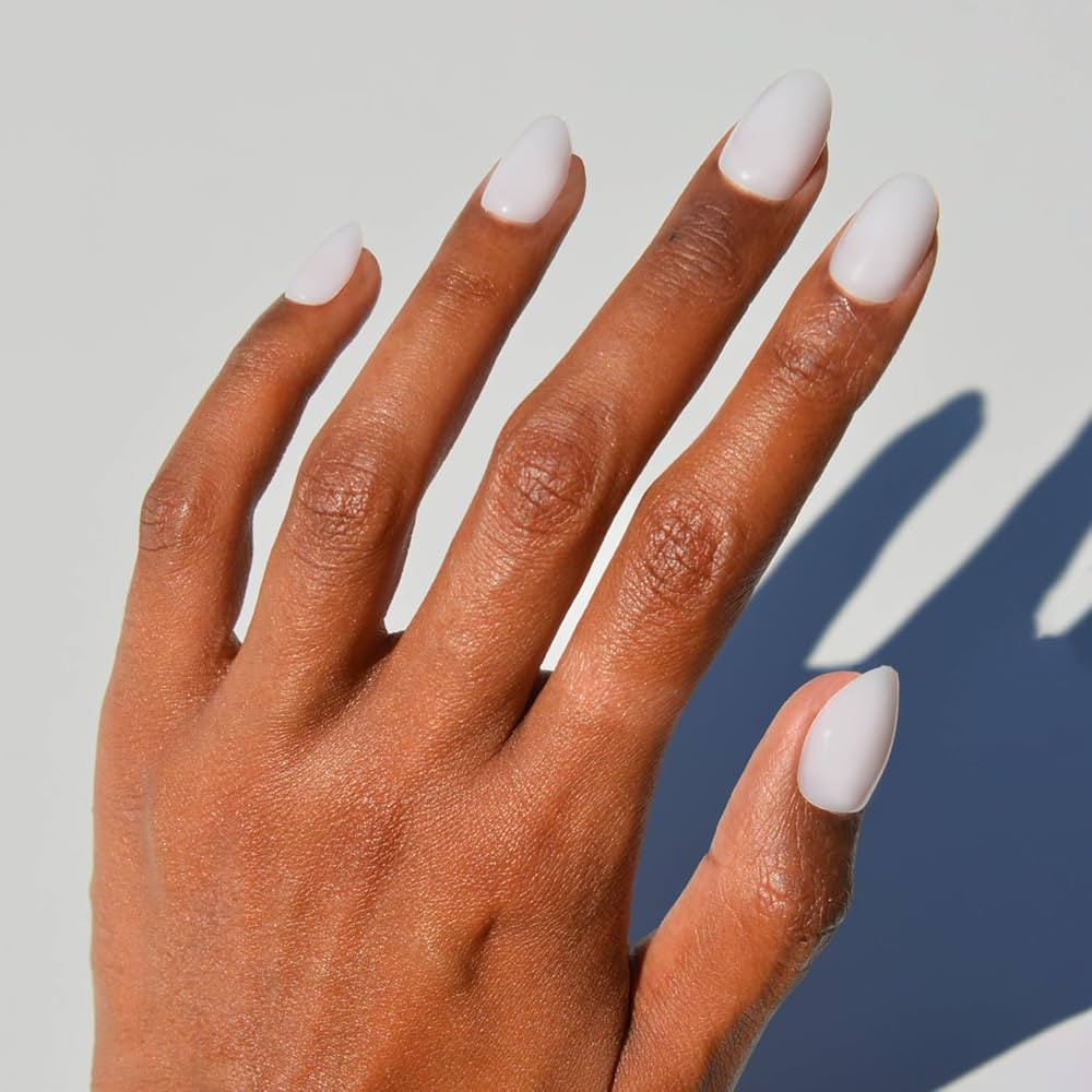 Glamnetic Press On Nails - Short Oval Fake Nails, Milky White Nails, Clean Girl | 15 Sizes - 30 N... | Amazon (US)