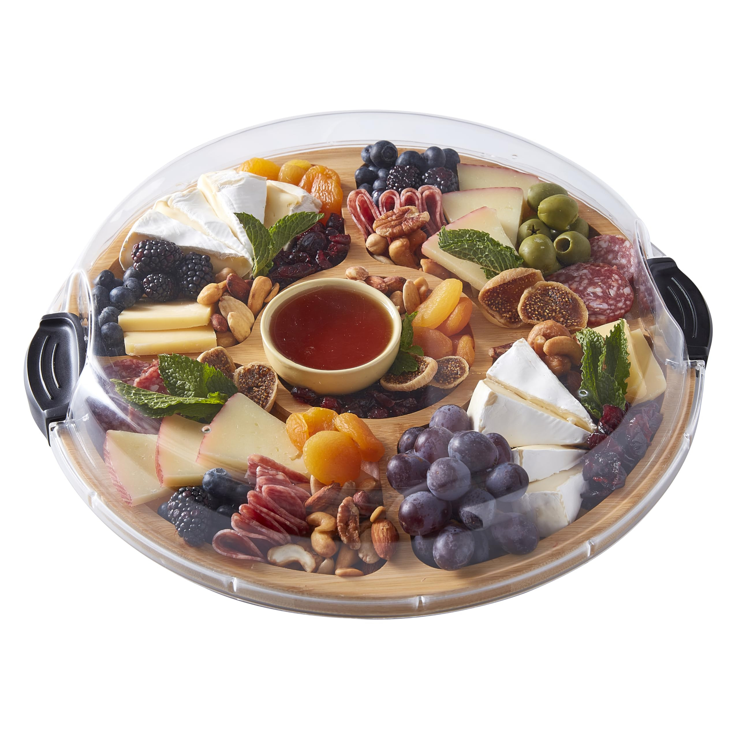 FARBERWARE Build-a-Board Cutting Board with Five Compartments and Clear Locking Lid for Charcuter... | Amazon (US)