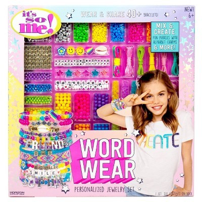 Word Wear Personalized Jewelry Making Set - It's So Me: Bracelet & Friendship Kit for Girls, 1175 Pieces, Beads & Charms | Target