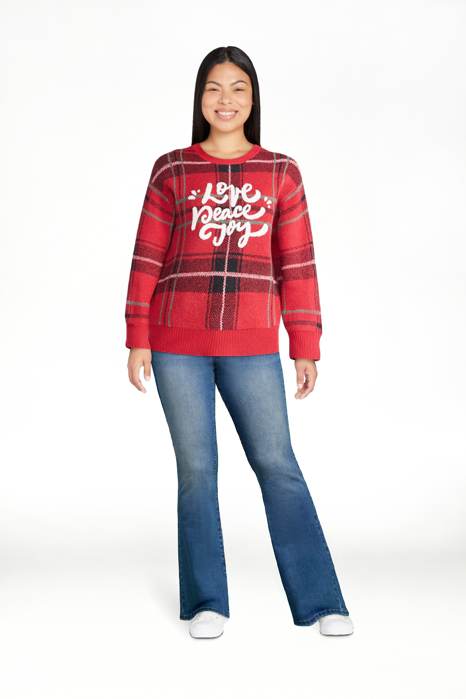 Holiday Time Women's and Women's Plus Pretty Christmas Sweater, Sizes XXS-3X | Walmart (US)