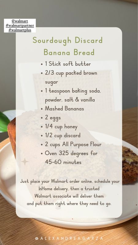 #WalmartPartner #Walmartplus @walmart linking all ingredients you need for this amazing banana bread! Start your free 30-day trial at Walmart.com/plus/inhome

Follow my shop @alexandreagarza on the @shop.LTK app to shop this post and get my exclusive app-only content!

#liketkit 
@shop.ltk
https://liketk.it/4CMjX