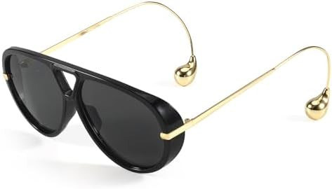 SODQW Oversized Aviator Sunglasses for Women With Earring Trendy Large Big XL Size 2025 Designer ... | Amazon (US)