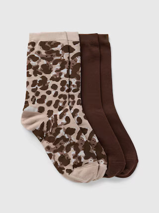 Leopard Crew Socks (2-Pack) | Gap (US)