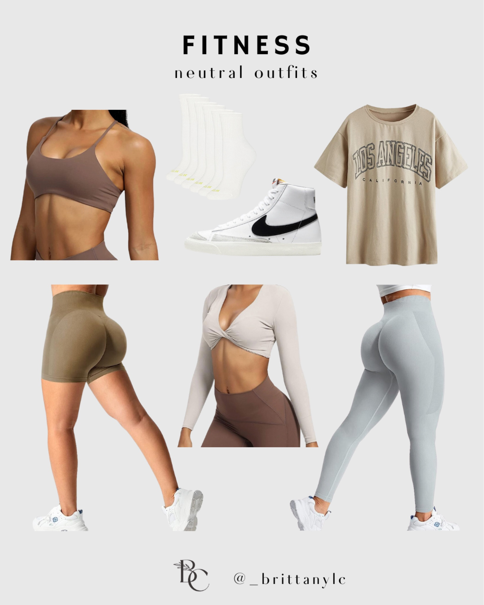 My go-to gym outfits for all my neutral gym girlies.

#LTKFind #LTKunder100 #LTKFitness