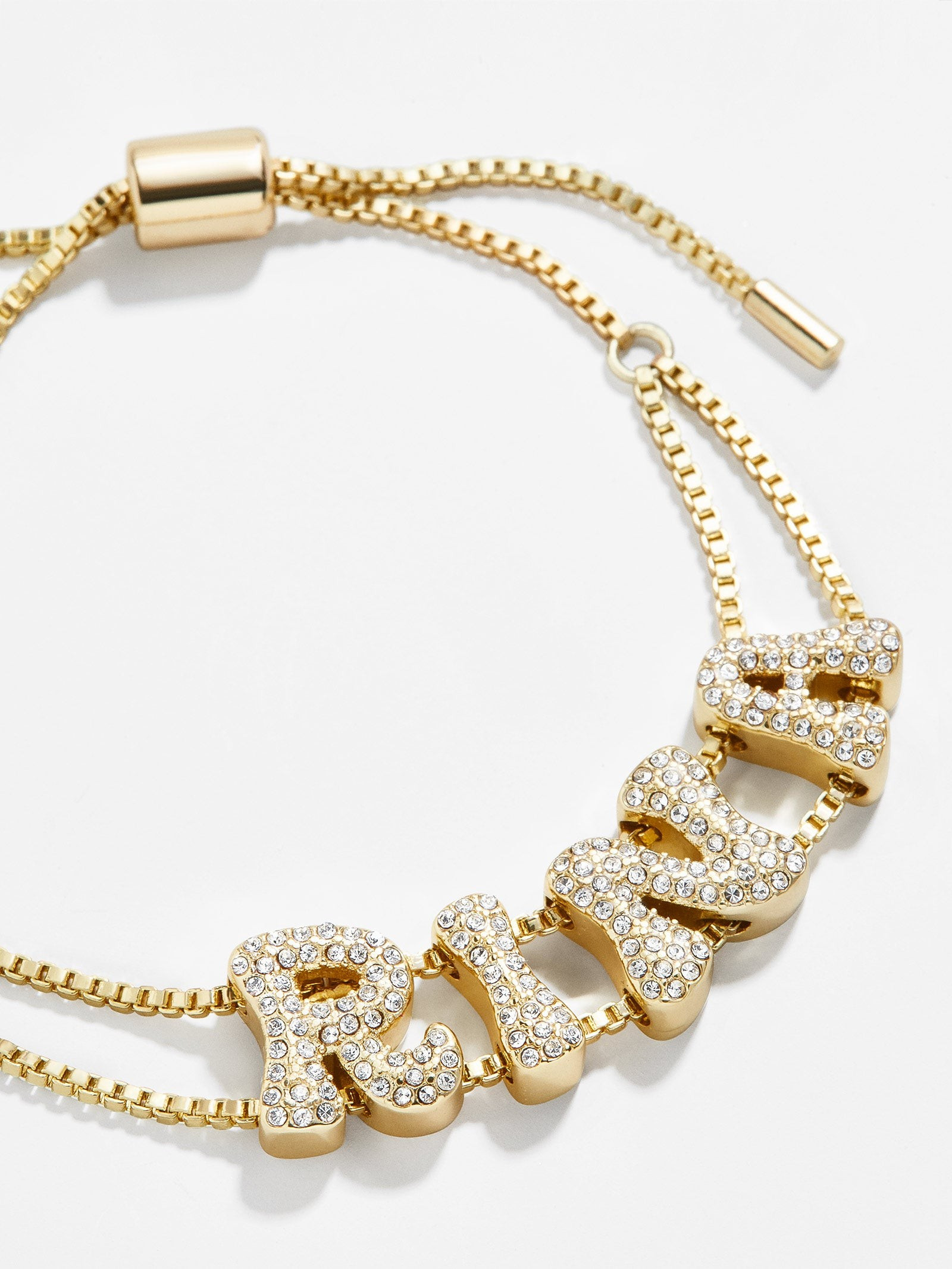 Custom Slider Bracelet: Gold PavÃ© | BaubleBar (US)