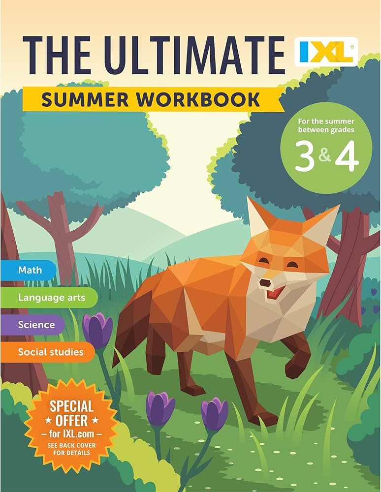 IXL Ultimate Summer 3rd to 4th Grade Workbook, Math, Reading Comprehension, Language Arts, Geogra... | Amazon (US)