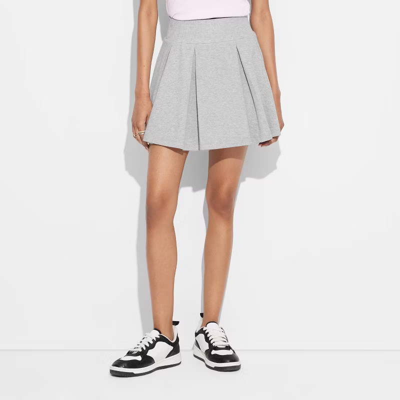 Women's Mid-Rise Knit Skort - Wild Fable™ Gray XXL | Target