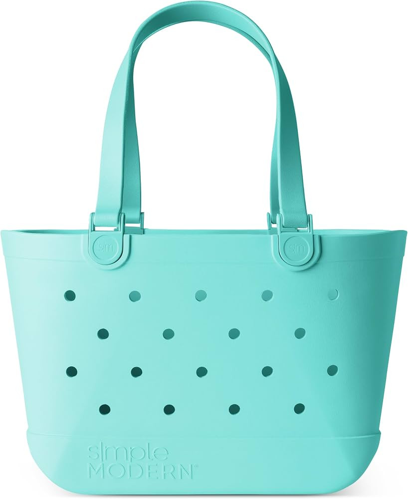 Simple Modern Beach Bag Rubber Tote | Waterproof Large Tote Bag with Zipper Pocket for Beach, Poo... | Amazon (US)