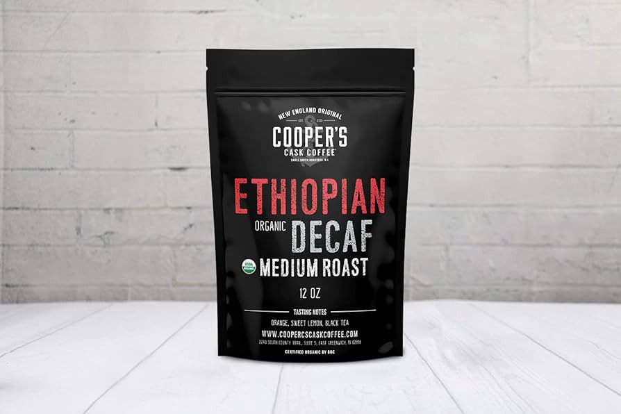 Organic Ethiopian Decaf Medium Roast Water Processed Whole Bean Coffee (12oz Whole Bean) | Amazon (US)
