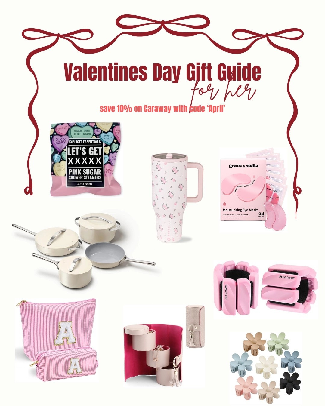 Valentine's Day Gift Ideas for Her! 
Use code “April” to save 10% on Caraway cookware! #caraway #valentinesday #valentinesgiftideas


#LTKmomlife #LTKValentine #LTKselfcare