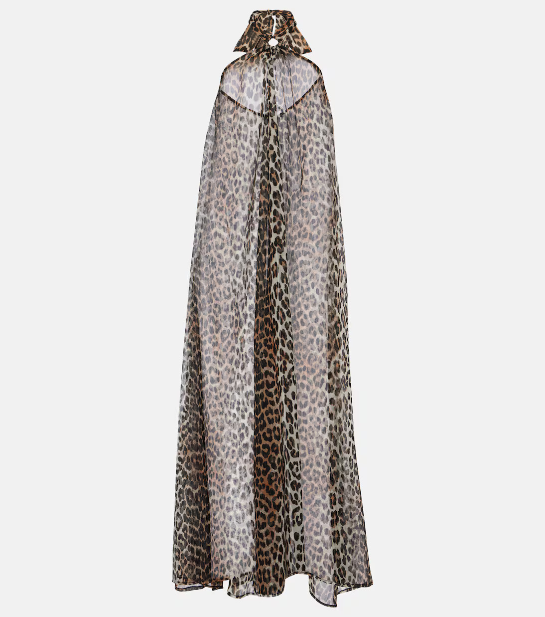 Leopard-print chiffon maxi dress | Mytheresa (UK)