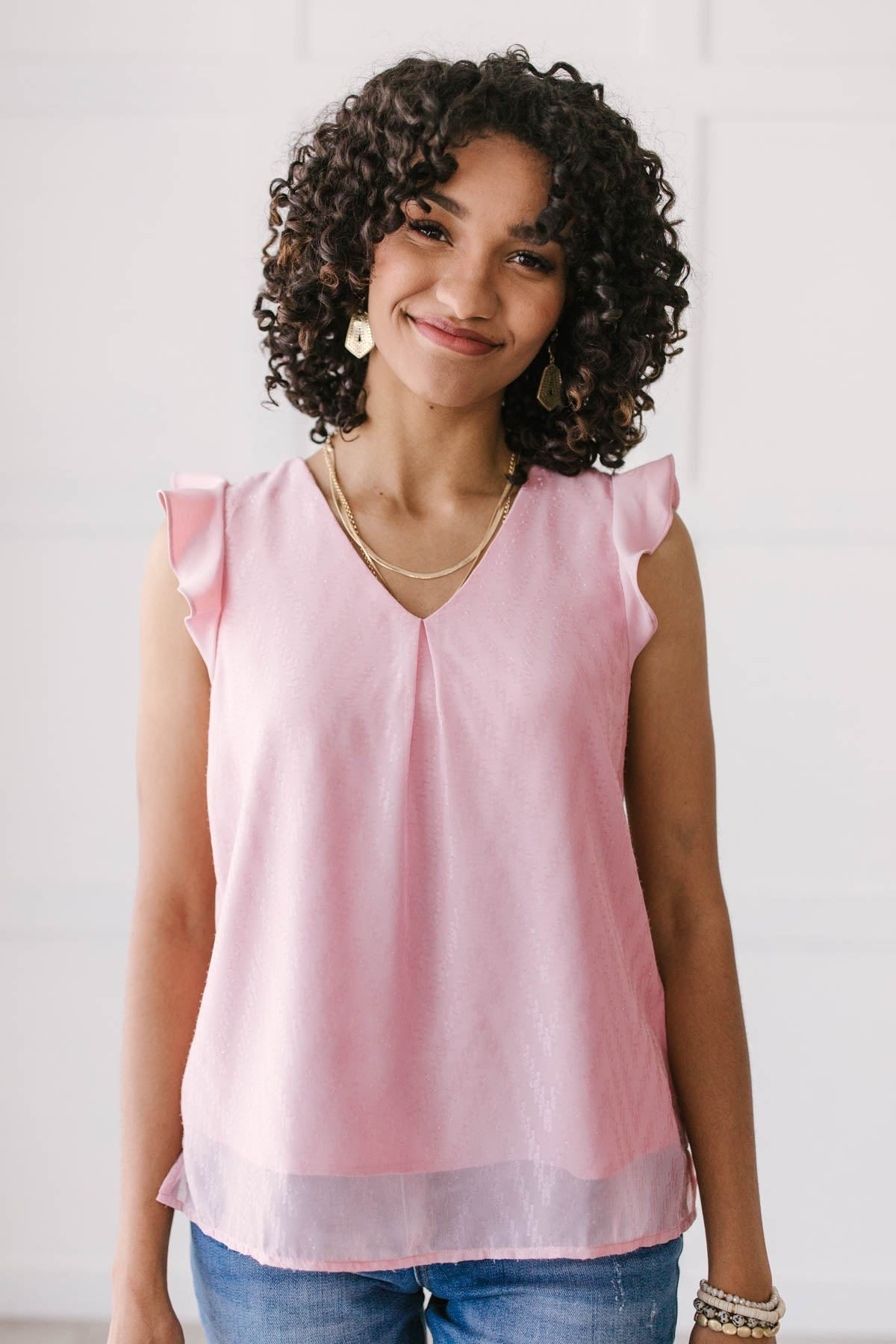 Blush & Shimmer Blouse | Peppered with leopard