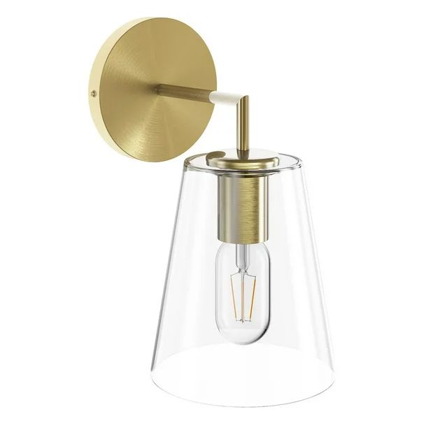 Aiwen Gold Finish Wall Mounted Lamp Bedside Reading Light Fixture Vintage Glass Wall Sconce | Walmart (US)