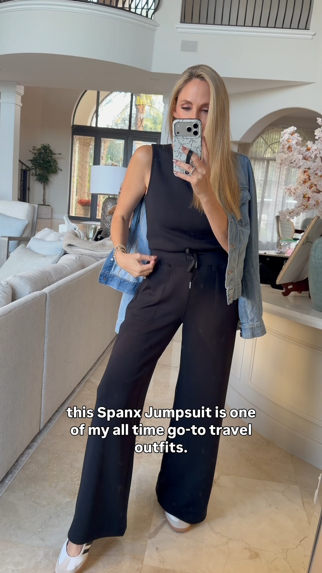 50% off my fave Spanx jumpsuit! 🎉 My go-to travel outfit. Wearing small regular. #airportoutfit 

#LTKSaleAlert #LTKOver40 #LTKFindsUnder100