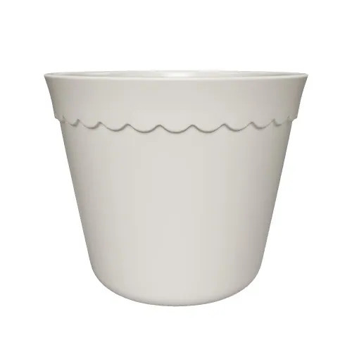 allen + roth Round 5.7-in W x 5.7-in L x 4.6-in H Shiny Cream Ceramic Indoor Planter Lowes.com | Lowe's