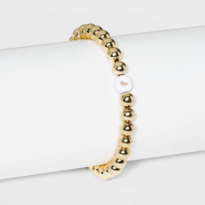 SUGARFIX by BaubleBar Initial Stretch Bracelet - Gold | Target