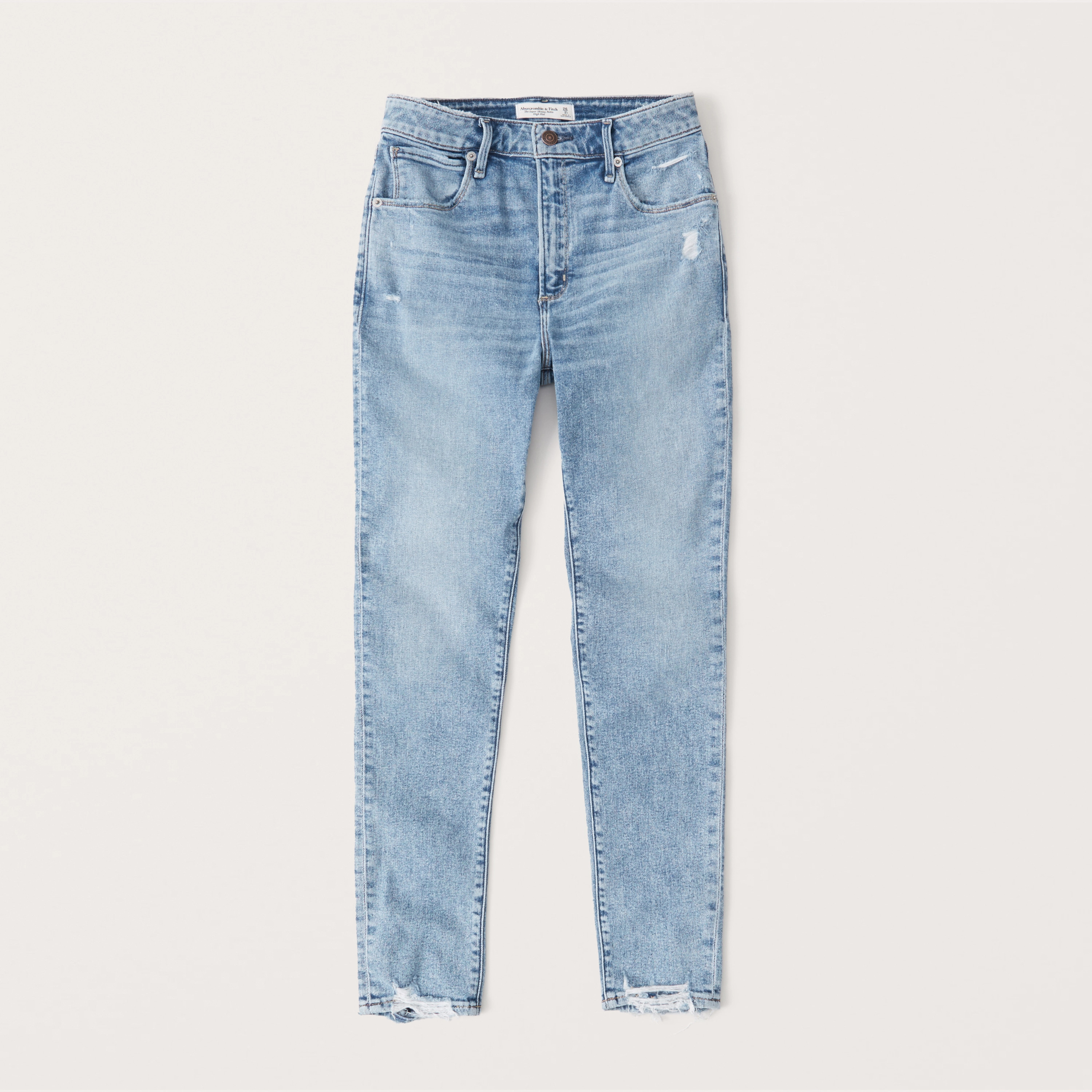 High Rise Super Skinny Ankle Jeans | Abercrombie & Fitch (US)