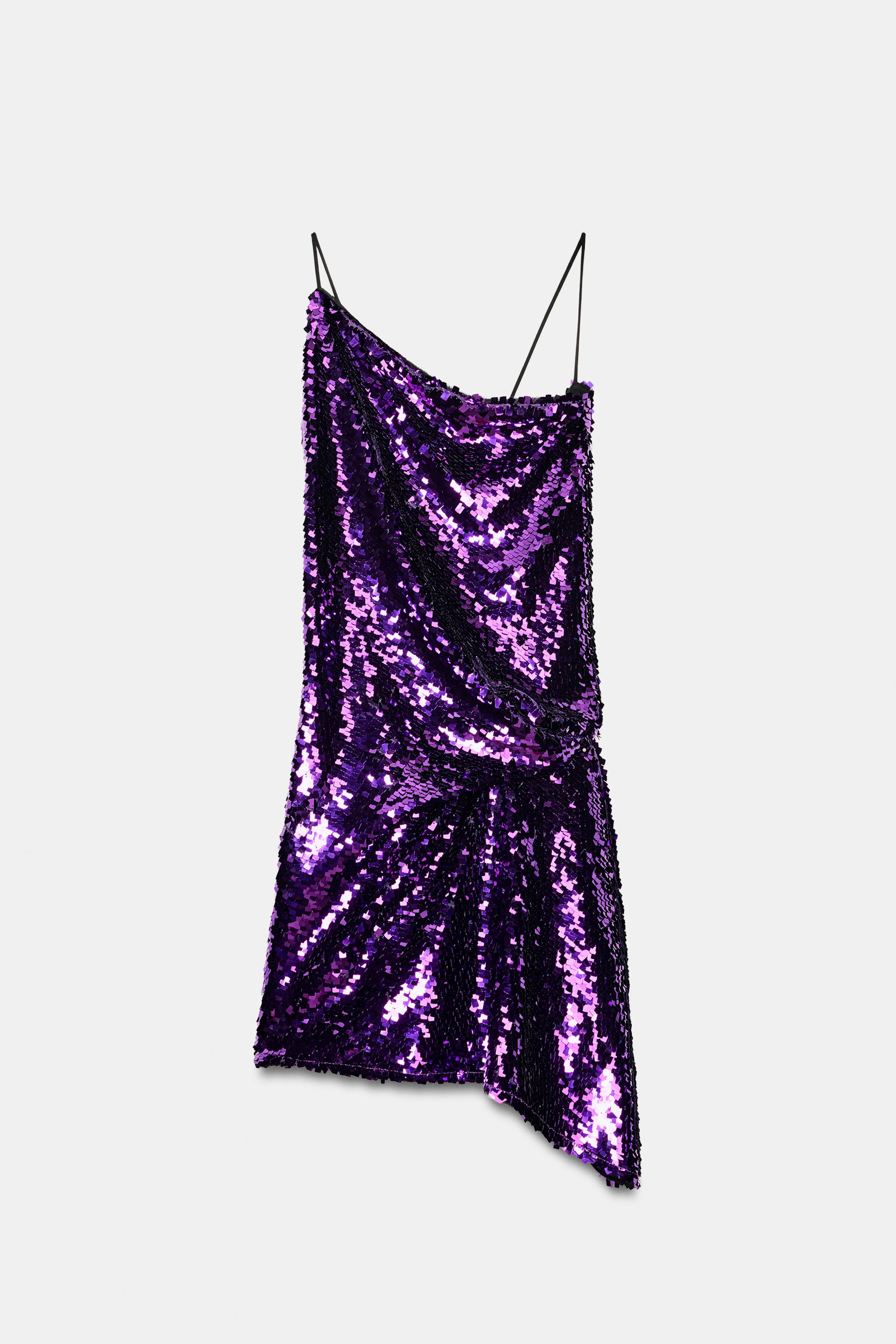 ZW COLLECTION SEQUIN DRAPED TOP | Zara US
