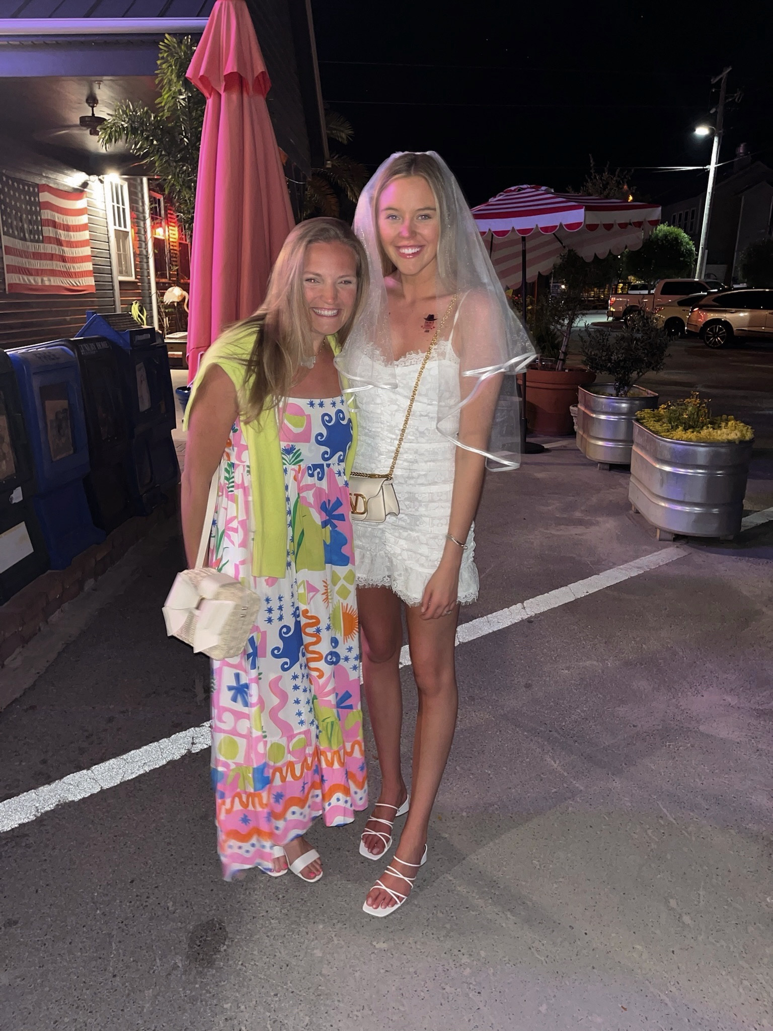 revolve Dress fits TTS - wearing size M | Bachelorette outfit, bachelorette outfit ideas, white dress, white mini dress, white lace dress, bridal style, bride dress, white shoes, bride shoes, bride purse 

#LTKstyletip #LTKtravel #LTKwedding