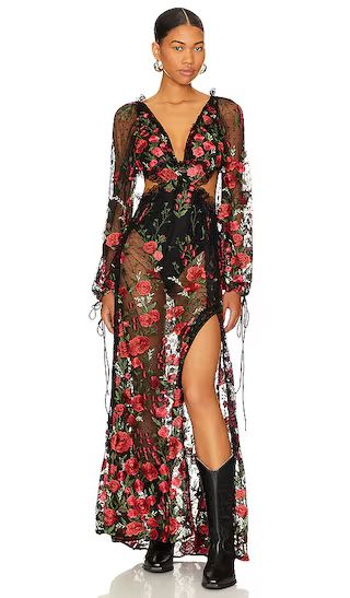 Araceli Maxi Dress in Black Multi | Revolve Clothing (Global)