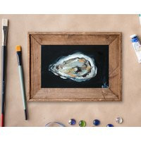 Oyster Painting Moody Still Life Oil Original Artwork Small 4x6 | Etsy (US)