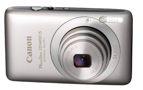 Canon PowerShot SD1400IS 14.1 MP Digital Camera with 4x Wide Angle Optical Image Stabilized Zoom and 2.7-Inch LCD (Silver) | Amazon (US)