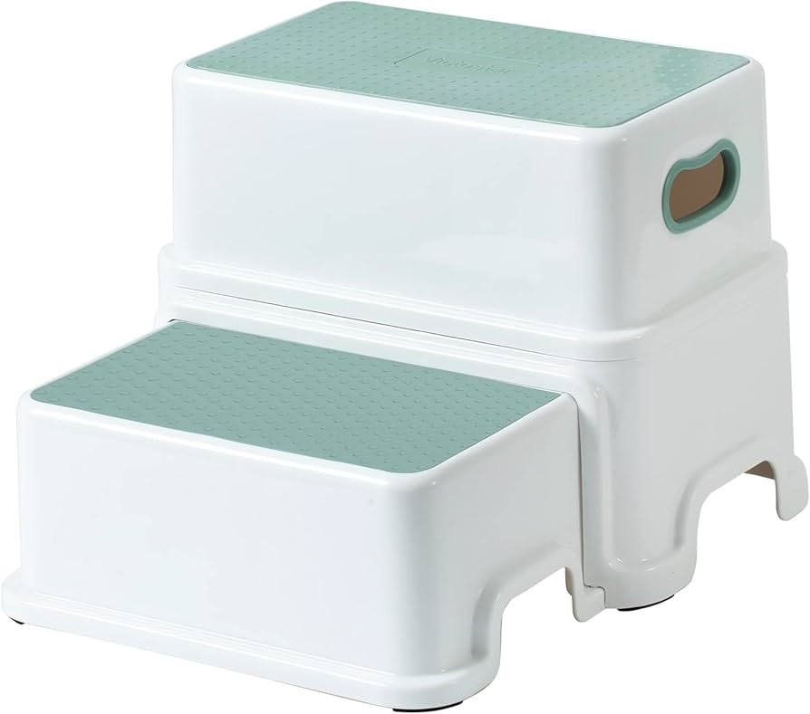 Victostar 2 Step Stool for Kids, Anti-Slip Sturdy Toddler Two Step Stool for Toilet Potty Trainin... | Amazon (US)