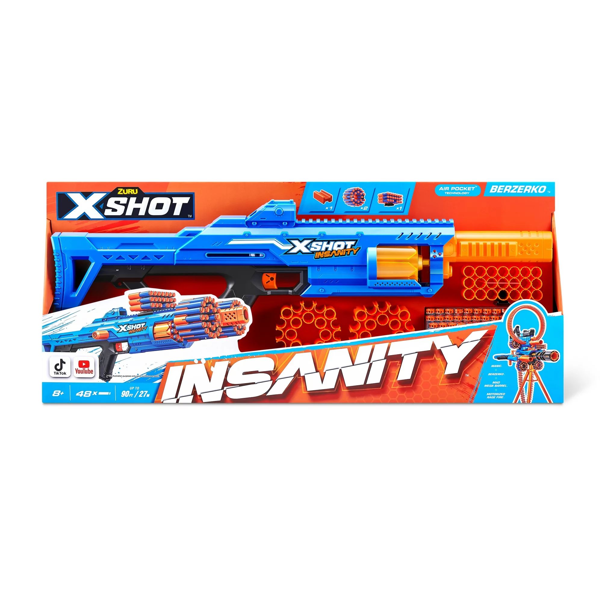 X-Shot Insanity Berzerko (48 Darts) by ZURU for Ages 8 & Up | Walmart (US)