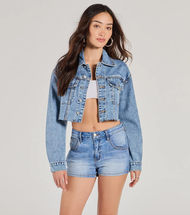 Keep Groovin' Crop Denim Jacket | Windsor Stores