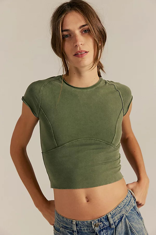 We The Free Protagonist Cropped Cap Sleeve Tee | Free People (Global - UK&FR Excluded)