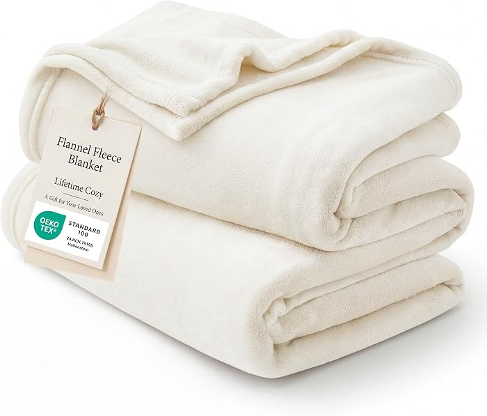 Bedsure GentleSoft Fleece Throw XL Blanket Cream - 300GSM Soft Lightweight Plush Cozy Blankets fo... | Amazon (US)