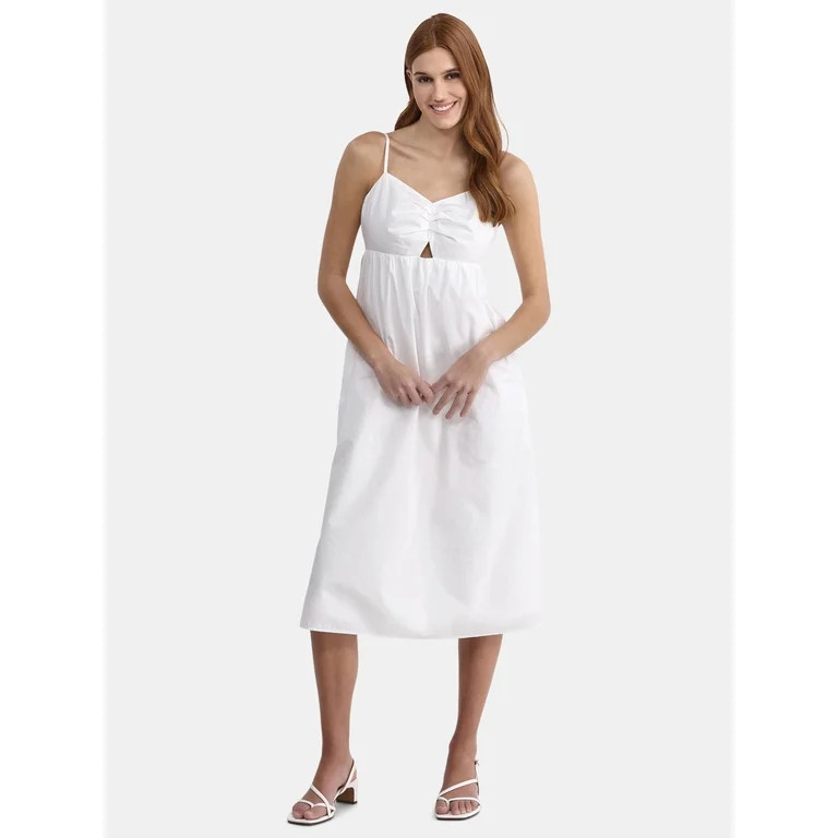 Time and Tru Women's Smocked Midi Dress, Sizes XS-XXXL | Walmart (US)